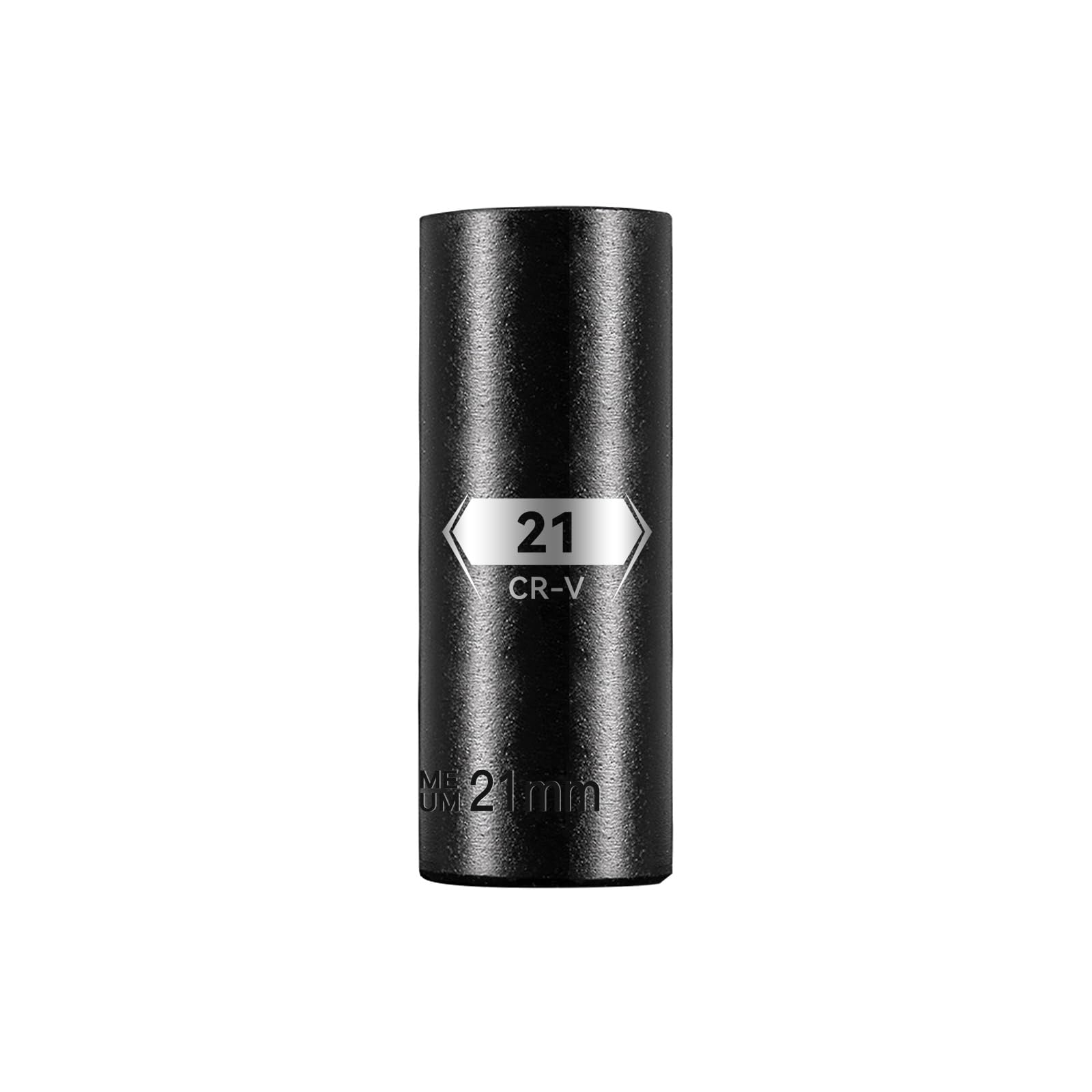 1/2 Inch Drive 6-Point Deep Socket, 21mm Deep Impact Socket, CR-V Steel