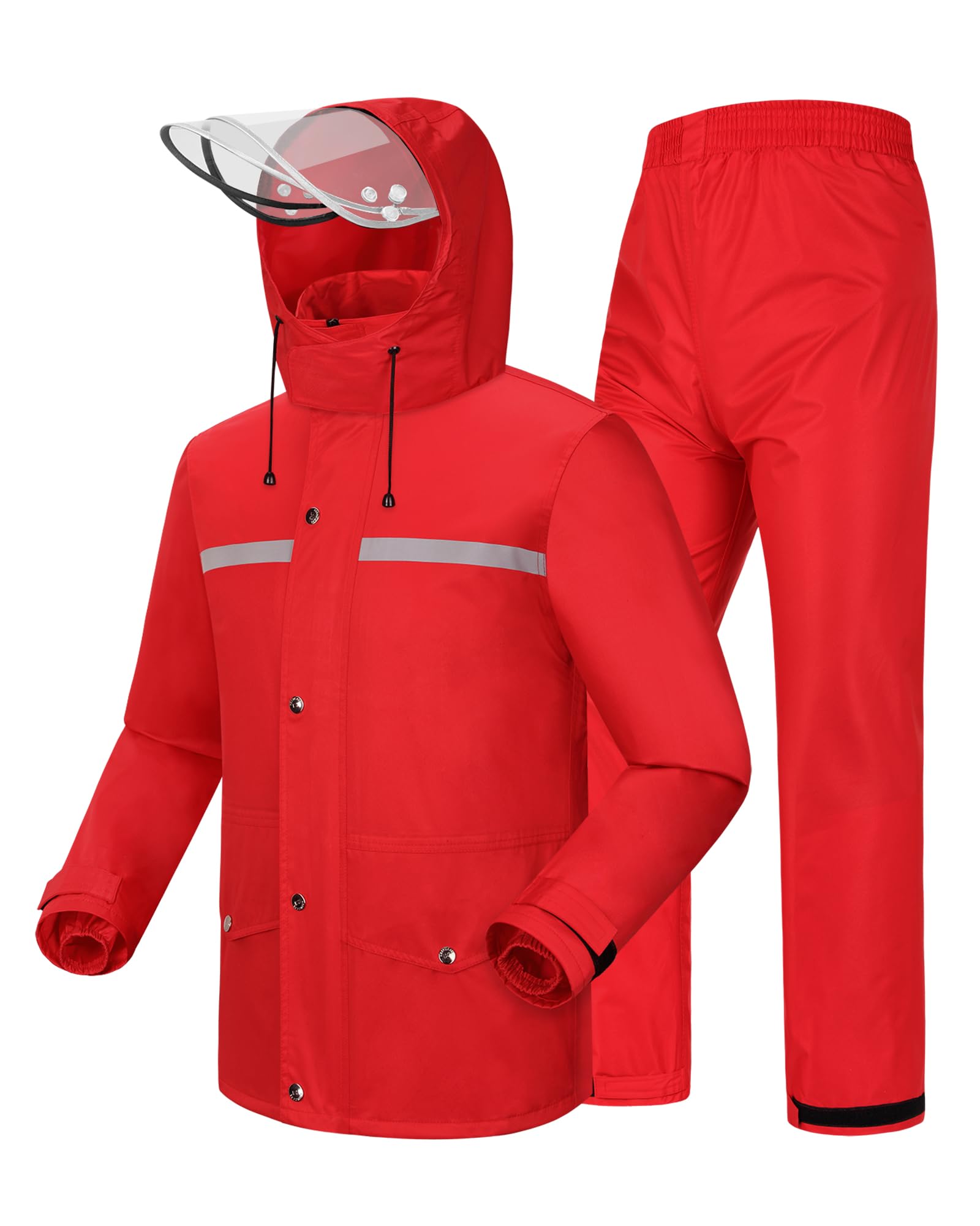 Rain Suit Waterproof Hi Vis Raincoat Reflective Rain Gear Unisex