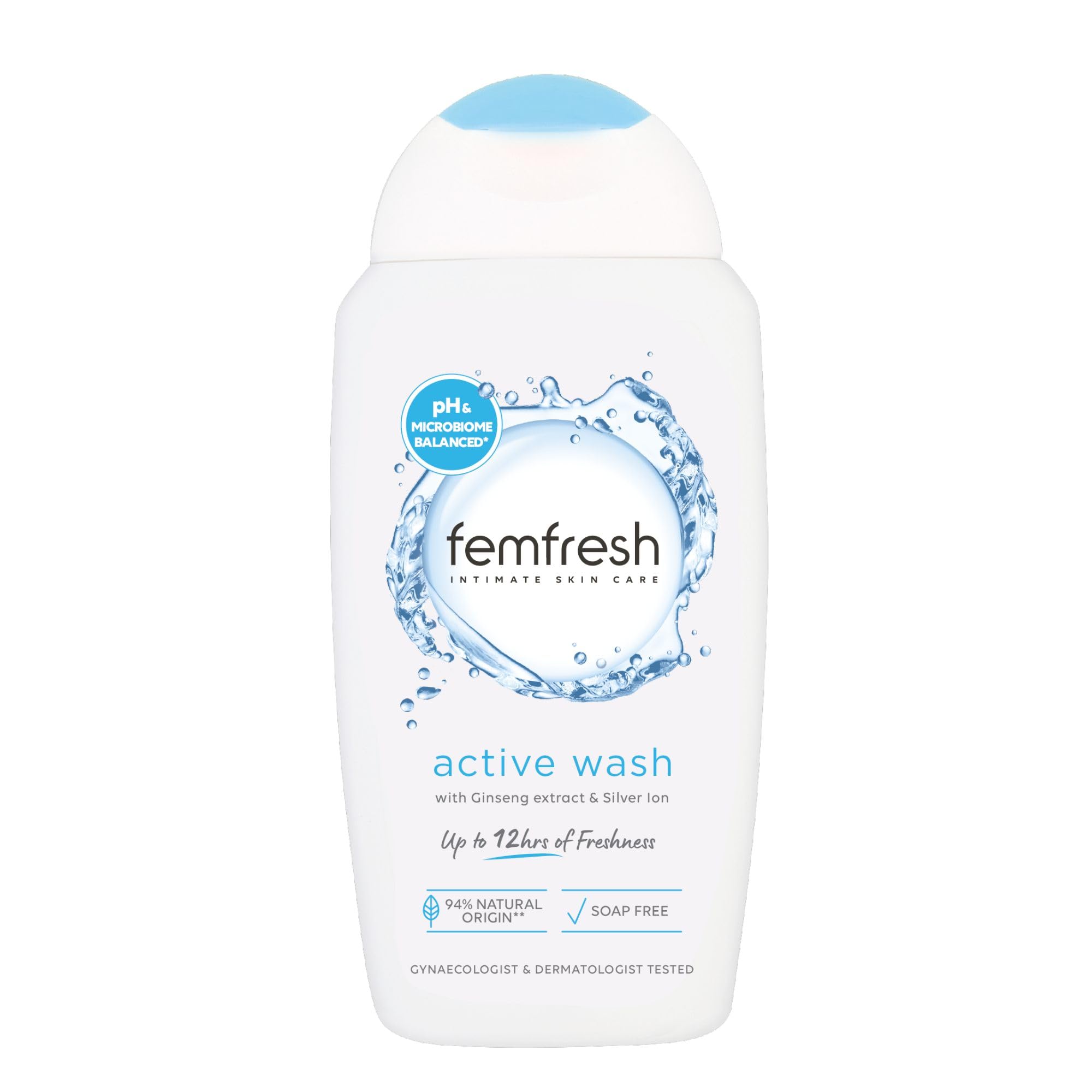 Femfresh Active Intimate Wash, Feminine Hygiene Shower Gel Cleanser, 250ml | pH 