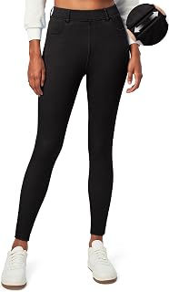 IUGA Jeggings da donna, jeans elasticizzati per controllo della pancia, da donna, a vita alta, leggings skinny con tasche alla moda