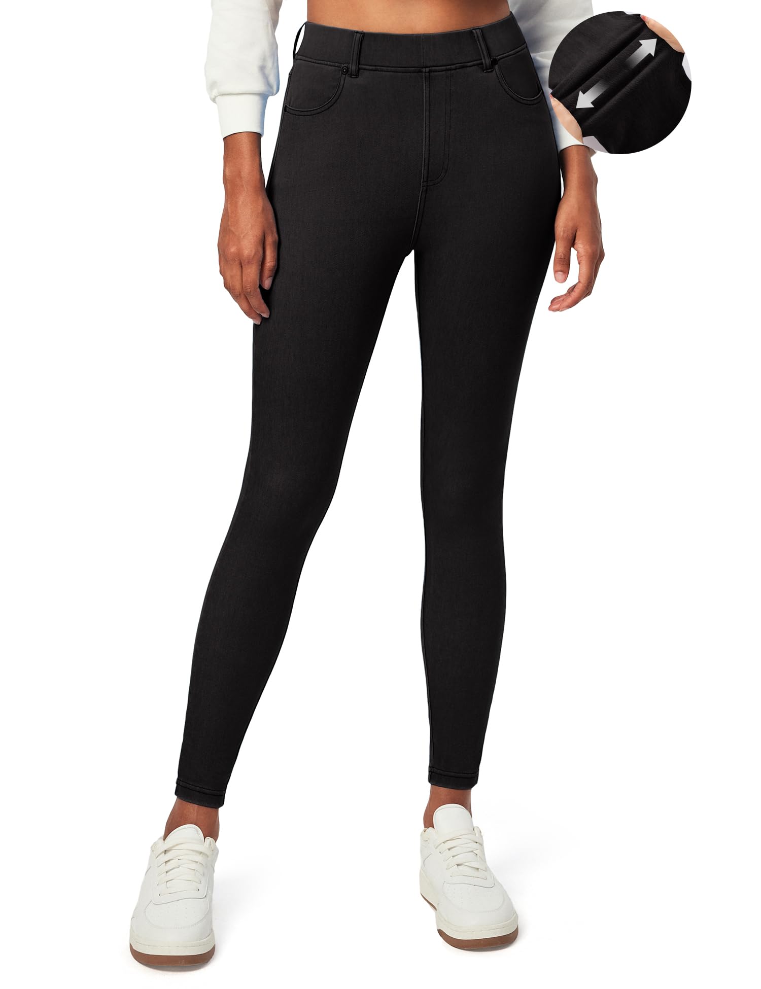 IUGA Jeggings da donna, jeans elasticizzati per controllo della pancia, da donna