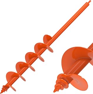 Insaga Threaded Auger Drill Bit for Planting, 4''x32'' Drill Augers for Digging Holes with Self-Tapping Screw, 3MM Heavy Duty Garden Auger Drill Bit for Planting, Dirt Bulb Plant Auger for Drill