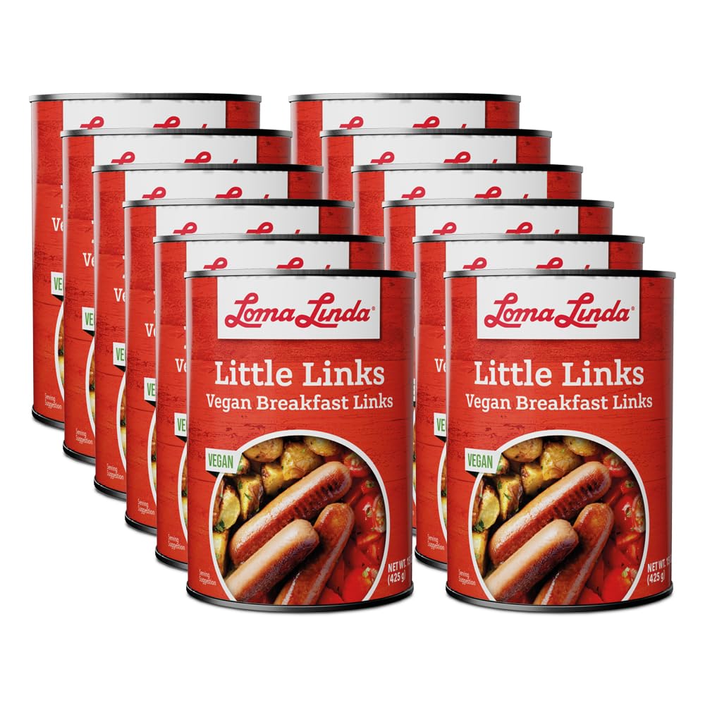 Loma Linda Little Links Vegan Breakfast Sausage 15 oz (12 Pack)