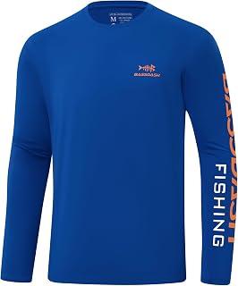 Bassdash Men’s UPF 50+ Sun Protection Long Sleeve Shirts Quick Dry Performance SPF UV Shirt for Outdoors Fishing Hiking FS31M