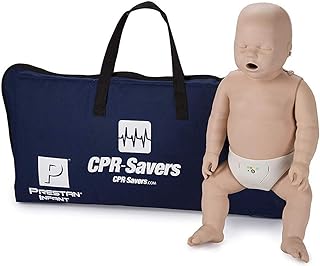 CPR Savers Prestan Professional Infant CPR Training Manikin with 2019 AHA Feedback Monitor, Medium Skin, PP-IM-100M-MS