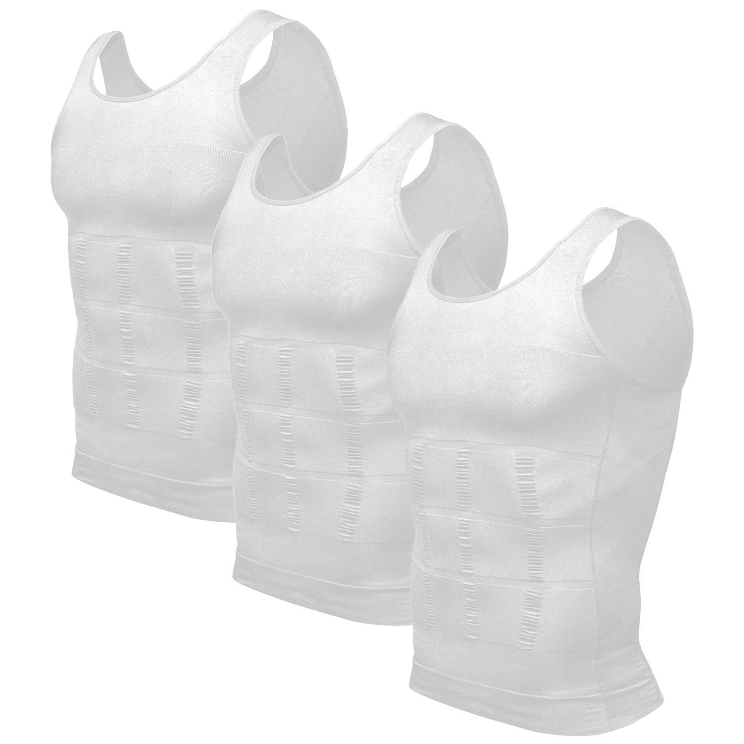 Odoland Men's Compression Tank Top Shapewear Slimming Underwear Shaping Slimming