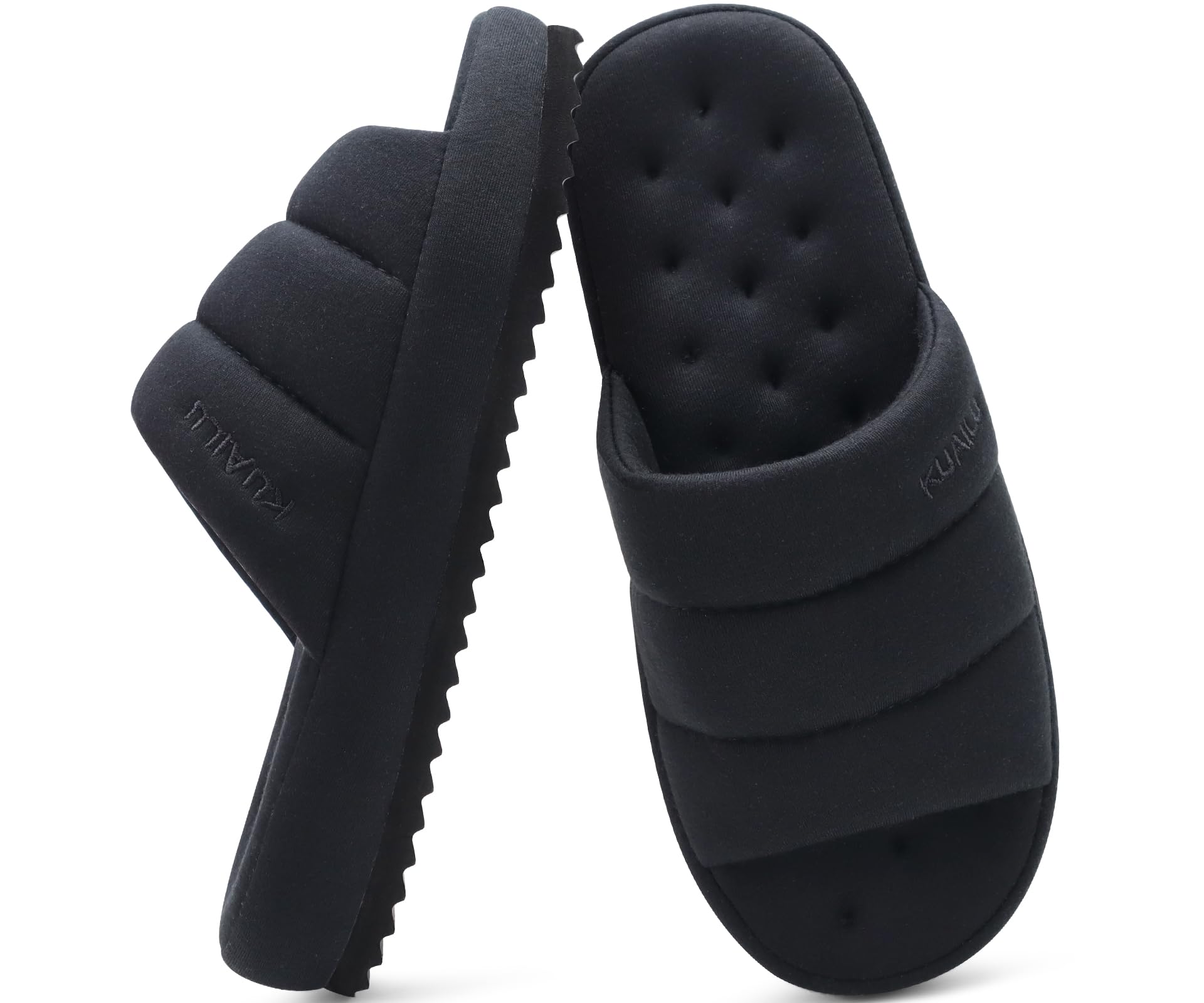 KuaiLu Cozy Memory Foam Slippers For Men - All-Season Warm House Shoes
