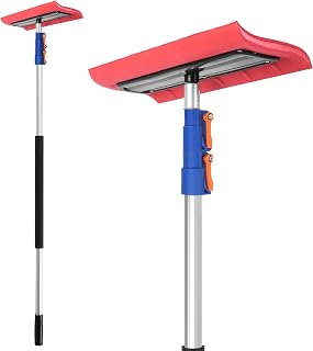 SHINMING Snow Rakes Roof Rake, 5-12 Ft Extendable Lightweight Aluminum with Soft Foam Pad for Snow Removal Solar Panel Cleaning