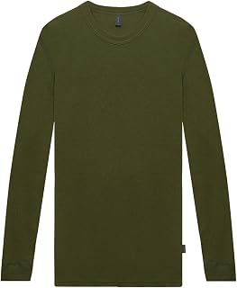 DILLING Men's Merino Wool Base Layer - Long Sleeve Thermal Top
