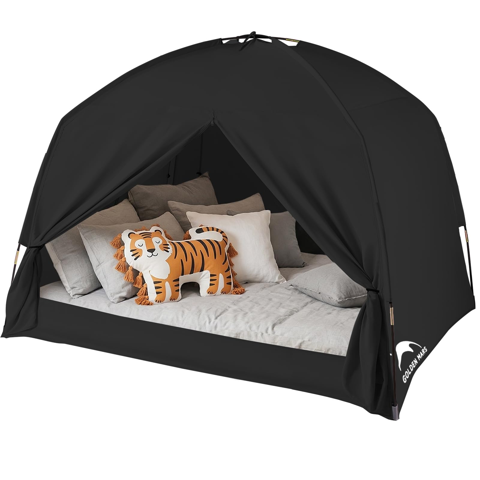Twin Bed Tent for Kids and Adults, Indoor Kid Play Tents with String Lights | Ea