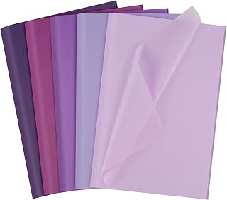 woric 60 Sheets Purple Tissue Paper, 5 Shades Gift Wrap Tissue 50 * 35cm Purple Wrapping Paper for Presents Gift Bags Crafts Packaging Party Decorations Birthday Wedding Halloween