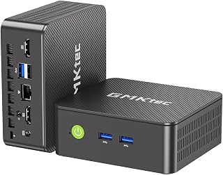 GMKtec 12th Gen Intel N95 Mini PC (Turbo 3.4GHz) 8GB DDR4 3200MHz 256GB SSD Micro Computer 4K Dual HDMI Display/3x USB3.2/WiFi 5 BT5.0/RJ45 Ethernet Nucbox G3S/ Micro PC