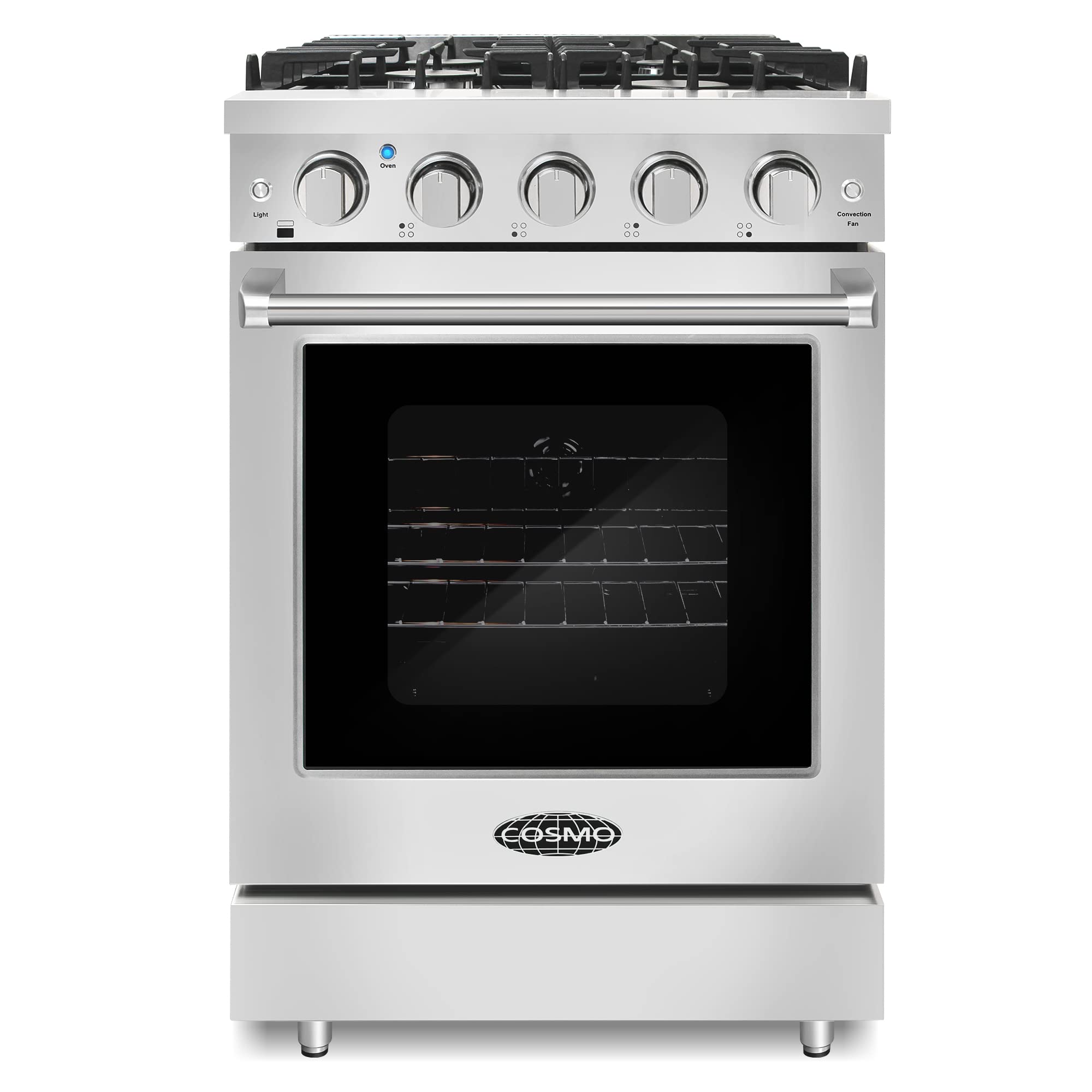 24 in. Haven Coll 3.7 cu ft 4 Burner Gas Range, Convection, Stainless Steel | Co