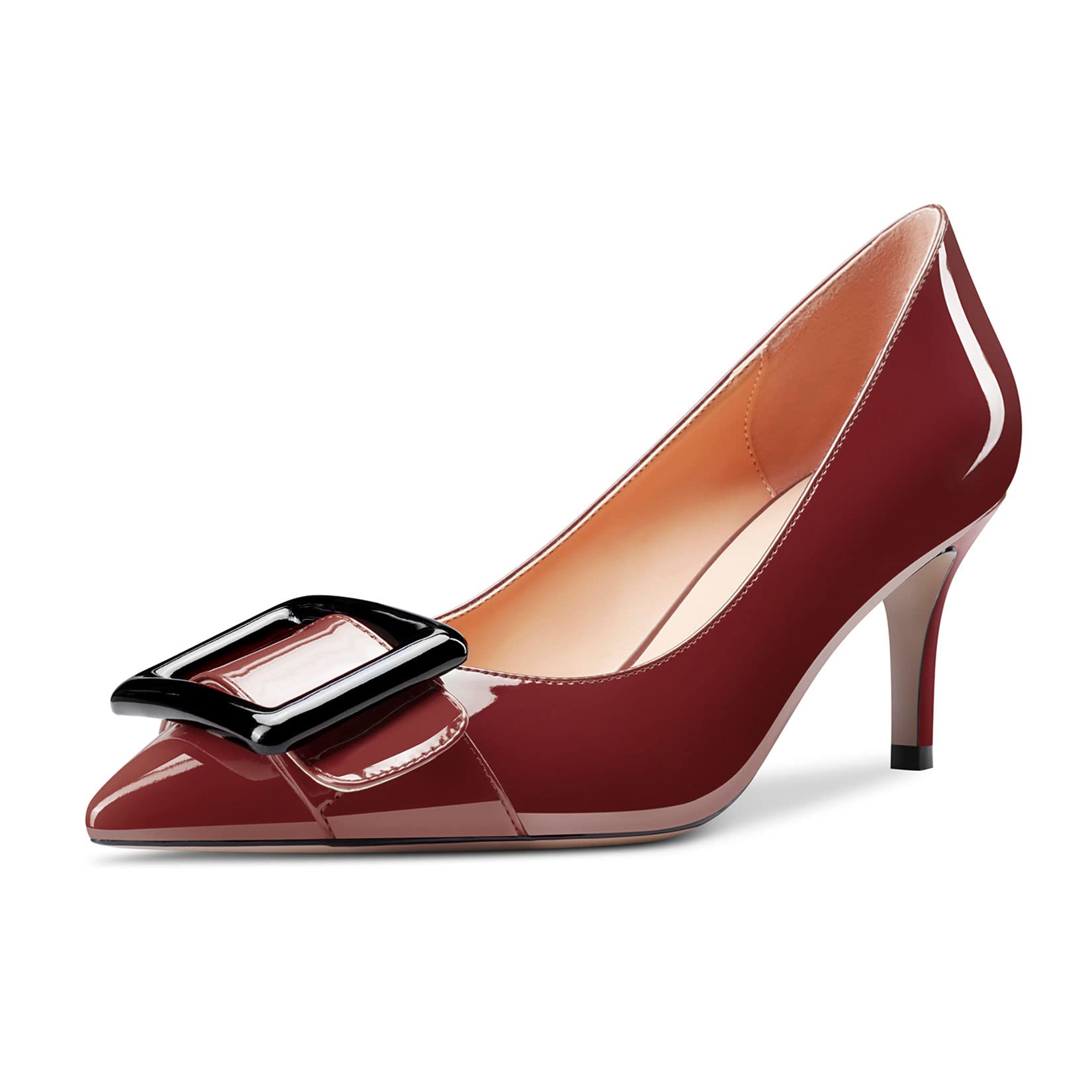Castamere Women's Stiletto Medium Heel Closed Toe Pumps Slip-on Dress Cute Shoes