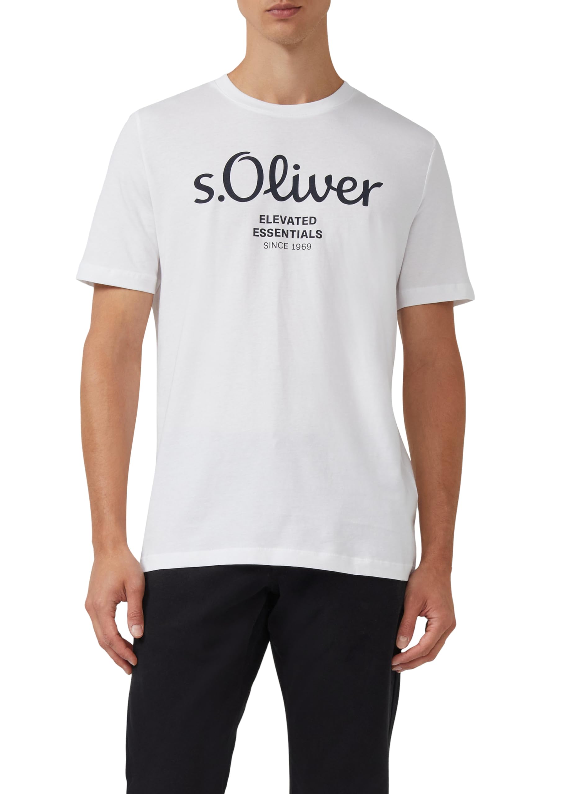 s.Oliver Baumwoll-t-Shirt mit Logo-Print T-Shirt Uomo