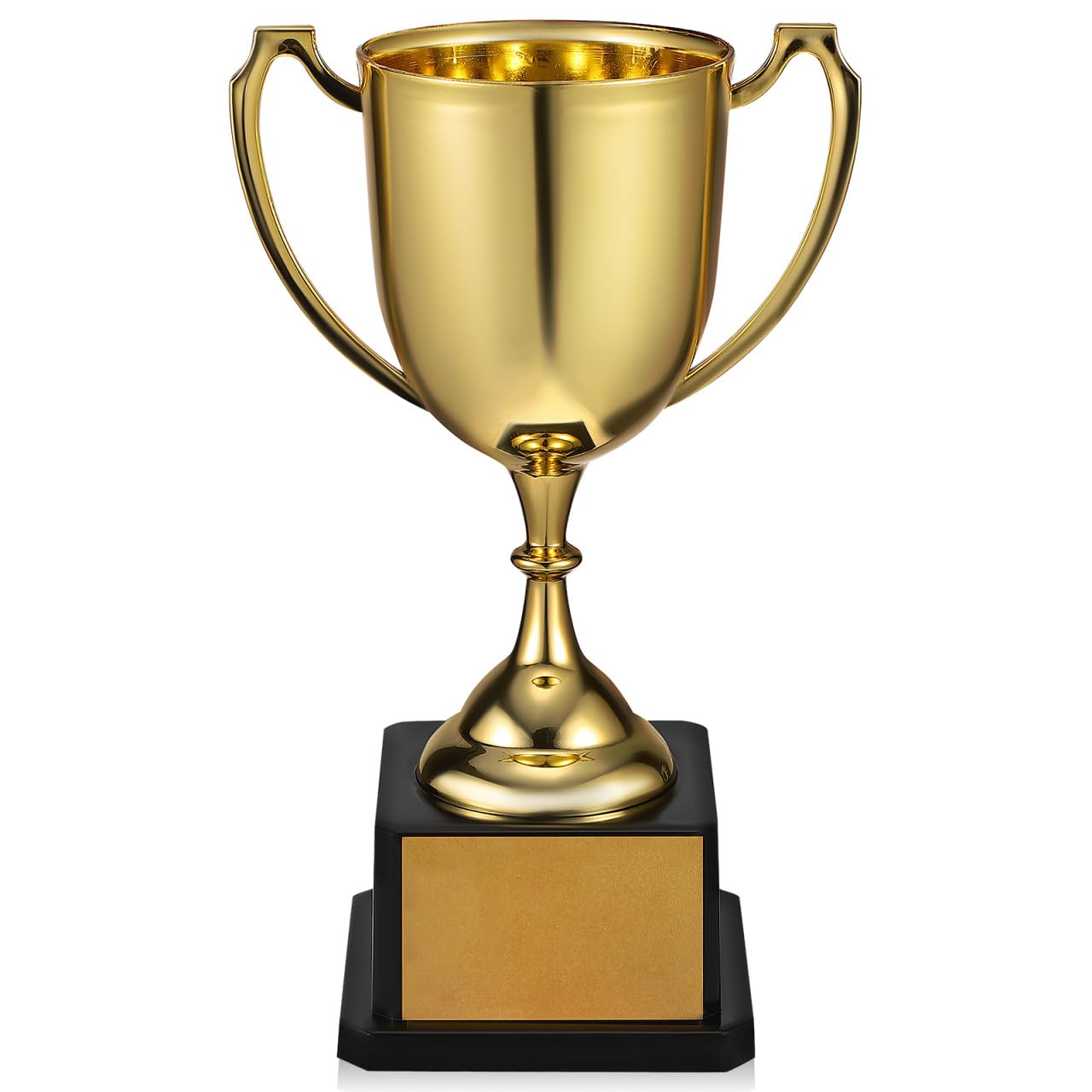 Veemoon Plastic Gold Trophy Award Cup, 7.5inch Fun Golden Award Trophy with Blan