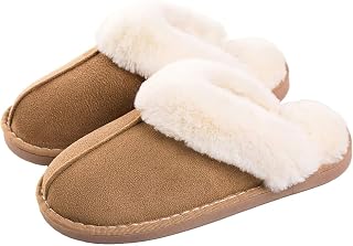 Sisttke Women's Men's Winter Warm Plush Slippers
