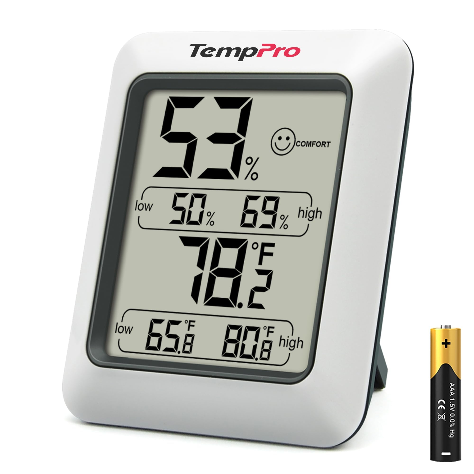TempPro TempAir TP50 Digital Hygrometer Indoor Room Thermometer | Humidity Meter