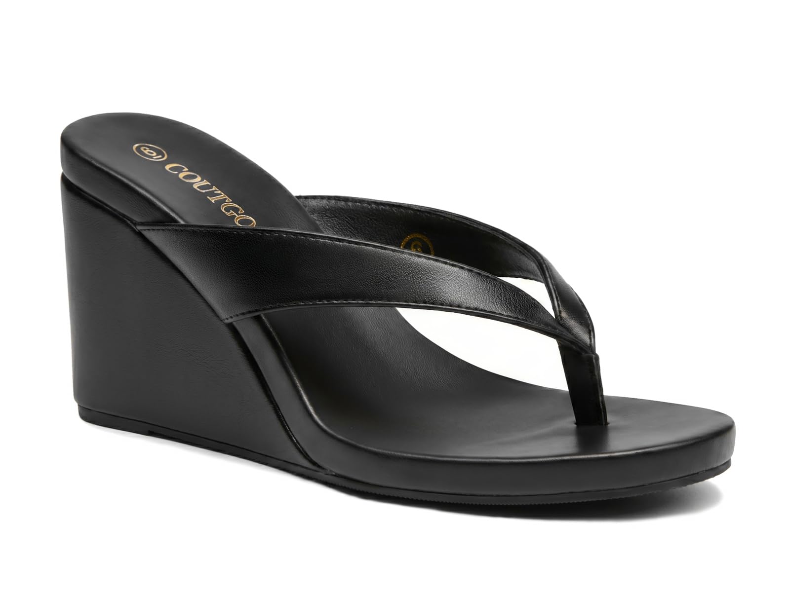 Coutgo Sandalias de tacón de cuña para mujer, sandalias de plataforma para veran