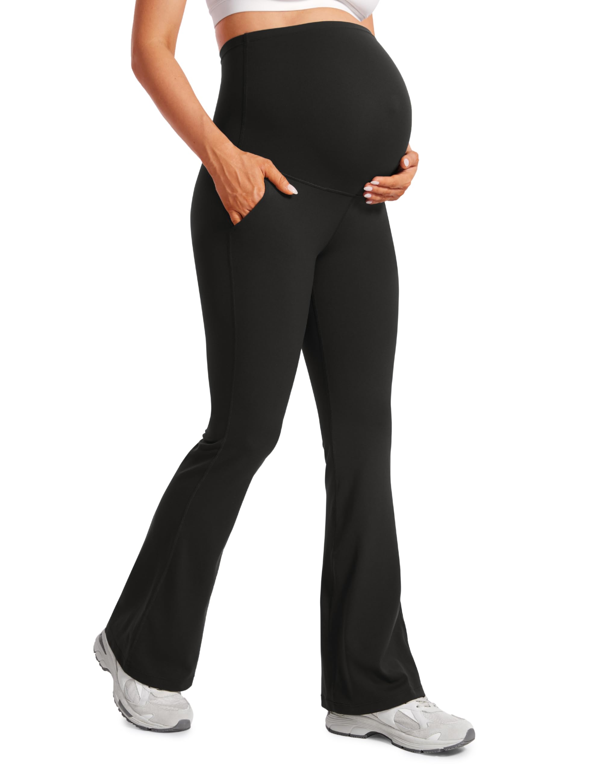 CRZ YOGA Maternity Flare Leggings Pocket 29"/31"/33'' | Butterluxe, Extremely So
