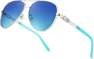 FEISEDY Retro Polarized Aviator Women Sunglasses 70s Vintage Shades B4147