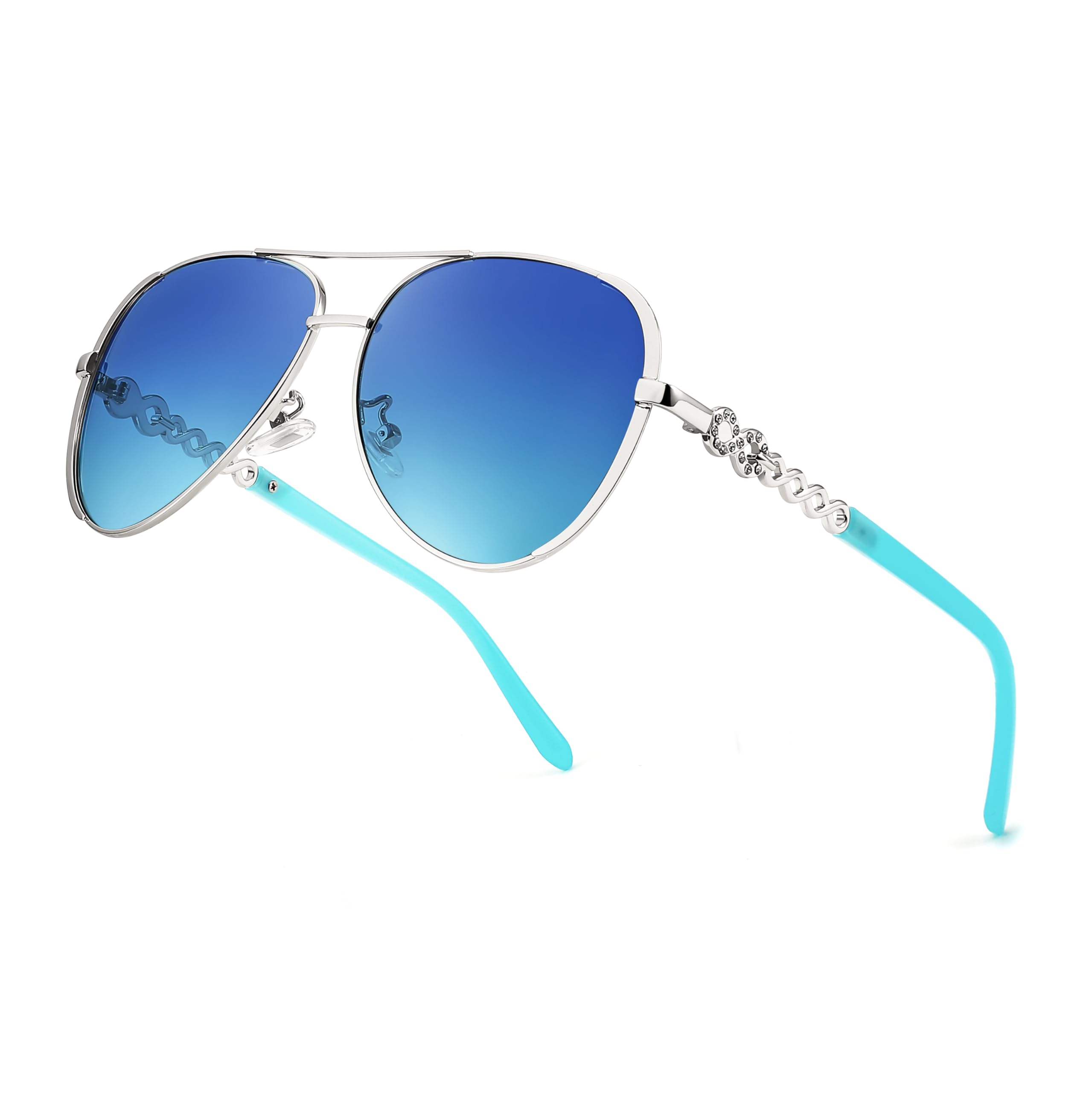 FEISEDY Retro Polarized Aviator Women Sunglasses 70s Vintage Shades B4147