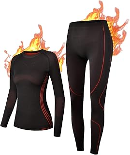 NOOYME Women's Thermal Underwear Functional Thermal Underwear for Skiing, Running, Gym