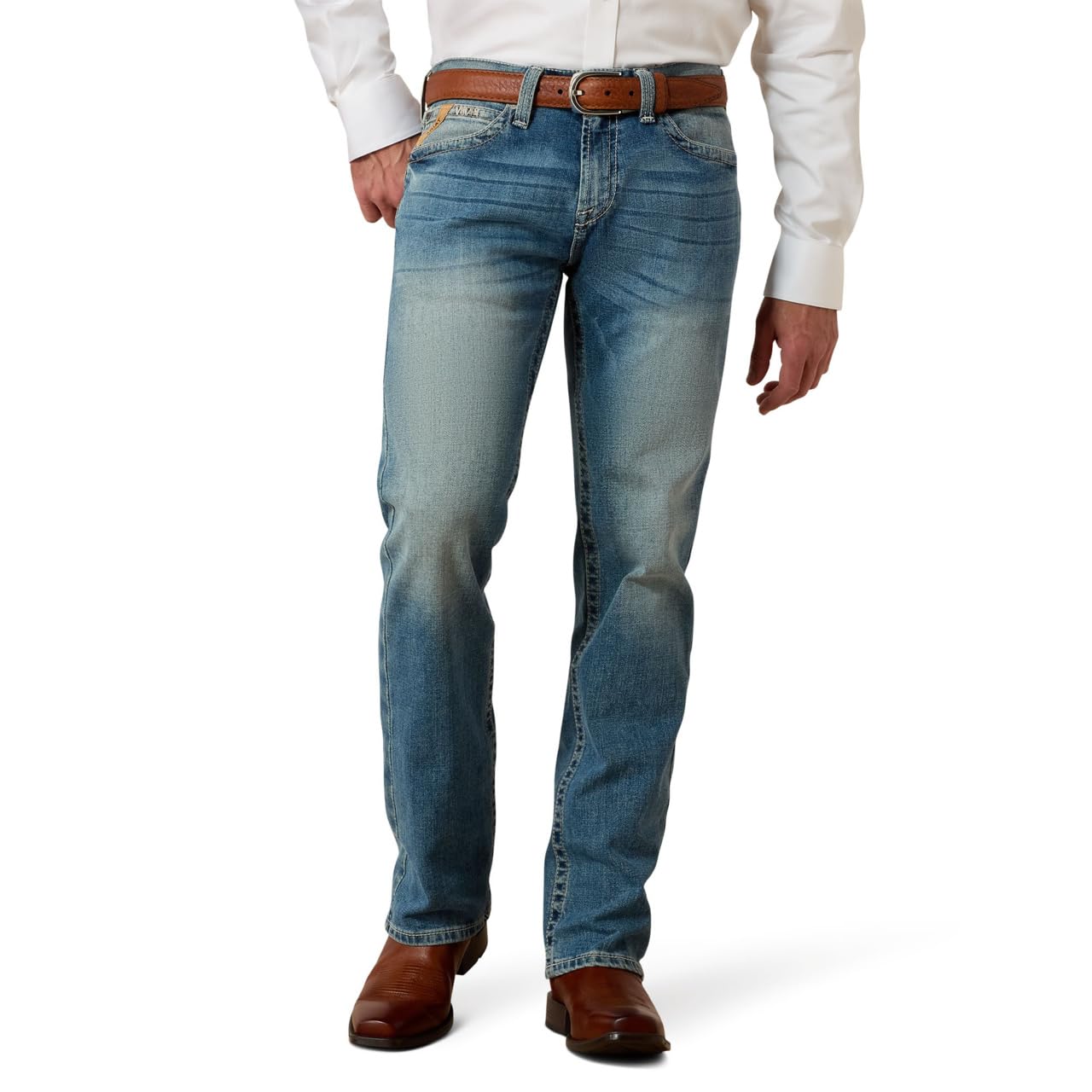 ARIAT Men's Jeans M7 Rocker Stretch Coltrane Stackable Straight Leg Jeans