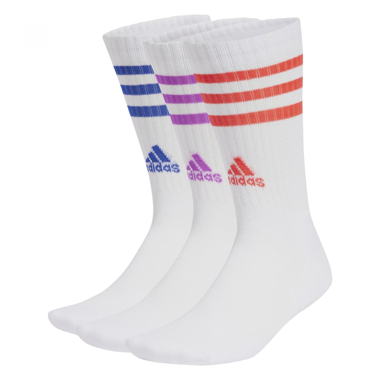 adidas Unisex Adult 3-Stripes Cushioned Crew Socks 3 Pairs
