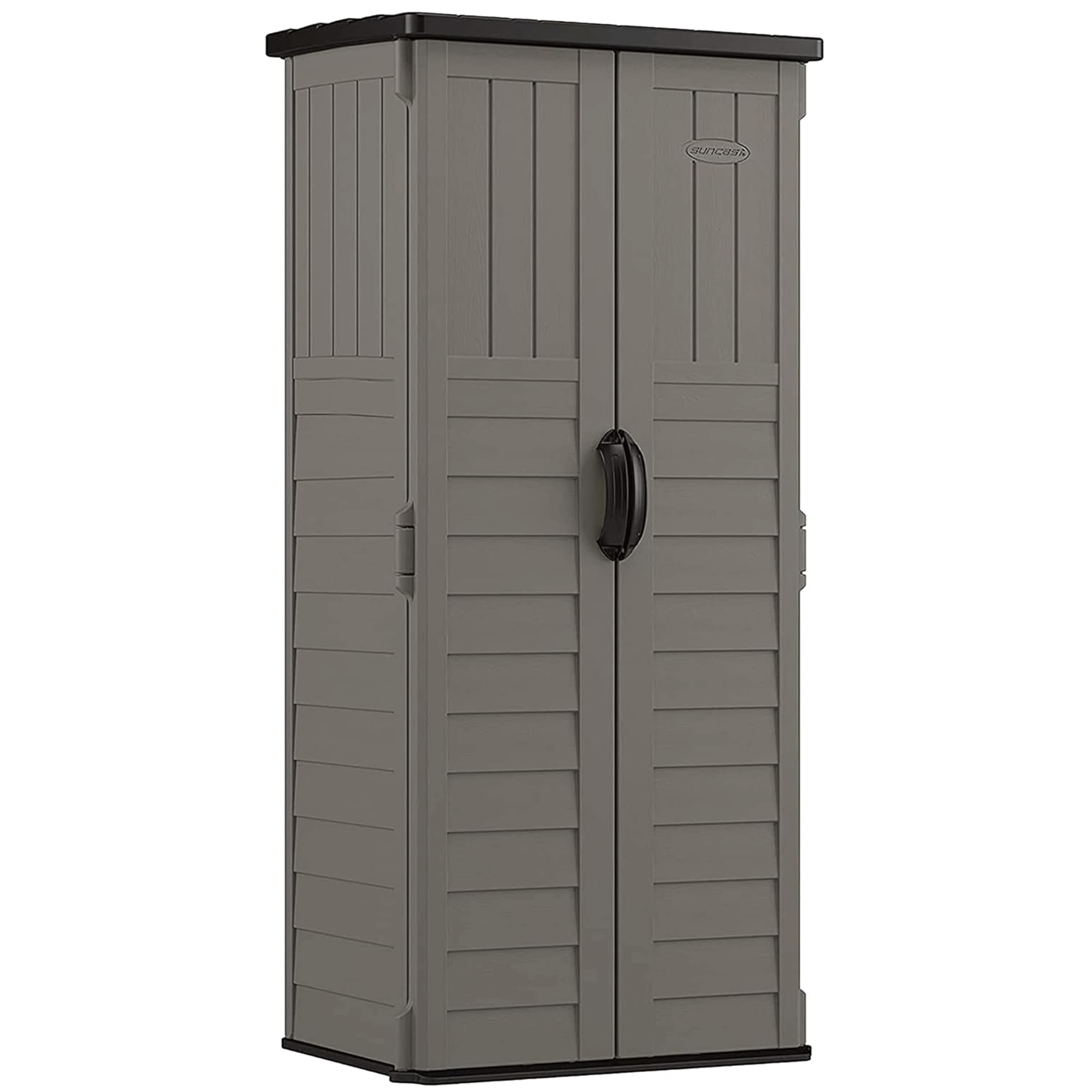 Suncast 22 Cu Ft. Vertical Shed, Outdoor Storage Shed With Floor, Stoney | Made 