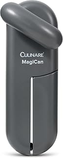 Culinare Magican Grey Tin Opener Manual Can Opener with Comfortable Handle | Heavy Duty Stainless Steel Cutting Wheel Suitable For Left And Right Handed People Safe Lid Removal