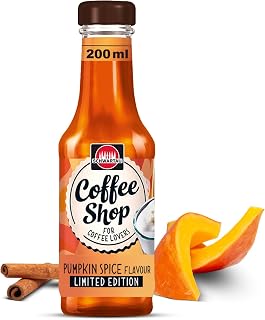 Schwartau Coffee Shop Pumpkin Spice Syrup | Coffee Syrup | 200 ml | Versatile, latte, cappuccino etc. Also for tea, desserts and baking. Natural flavours. Barista enjoyment at home