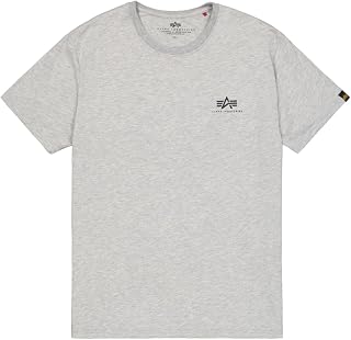 ALPHA INDUSTRIES Men's Basic T Small Logo Neon Print T-Shirt for Men T-Shirt (Pack of 1)