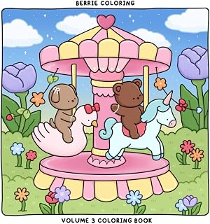 Berrie Coloring Volume 3: Cute and Cozy Coloring Book for Adults & Kids Featuring Easy to Color Animal Illustrations and Adorable Scenes