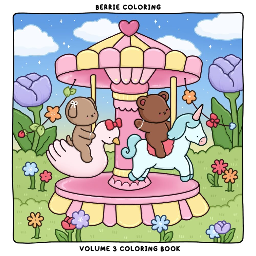 Berrie Coloring Volume 3: Cute and Cozy Coloring Book for Adults & Kids Featurin
