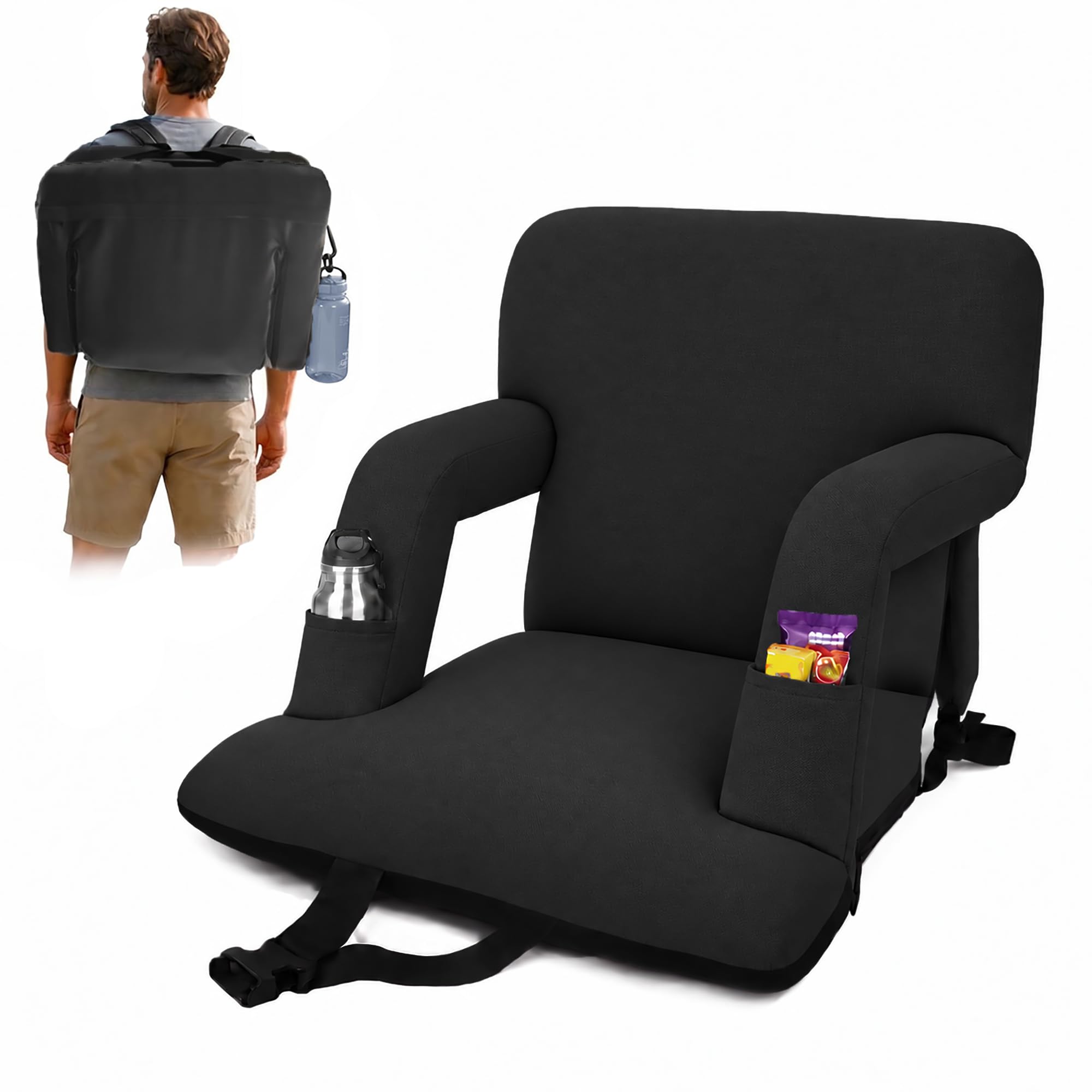 Aeenoo 22.5” Stadium Seats with Back Support Wide for Bleacher, 1 Pack | Bleache