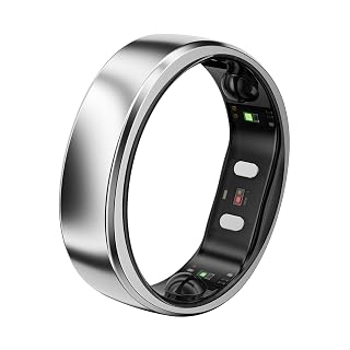 RingConn Gen 2 Air, Ultra-Thin AI Smart Ring, Size First with Sizing Kit, 10-Day Battery Life, Sleep/Heart Rate/Stress/Fitness Tracker, Compatible with Android & iOS - Size 10, Galaxy Silver