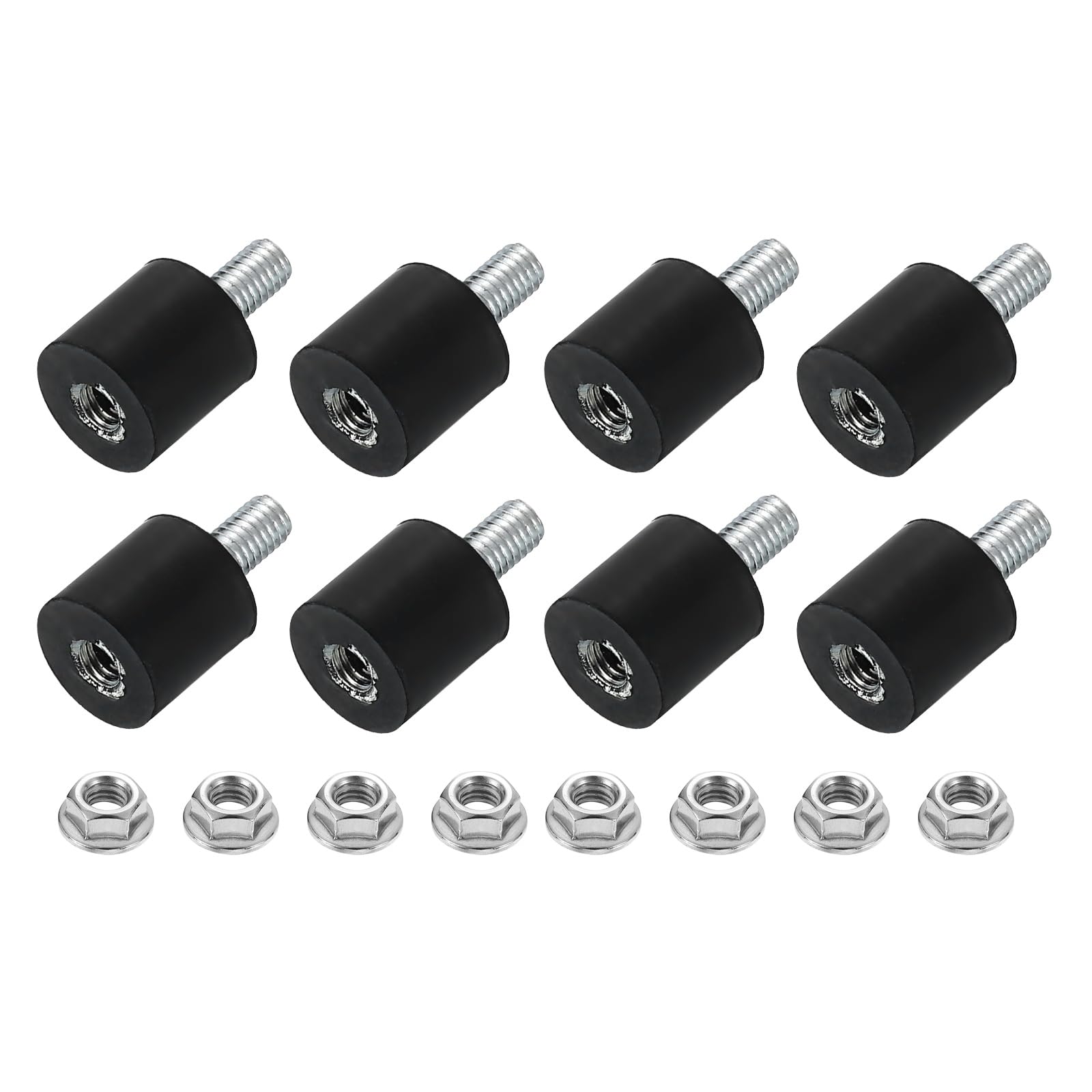 uxcell M3 Rubber Mounts, 8Pcs 8x8mm(DxH) Rubber Cylindrical Anti Vibration Isola