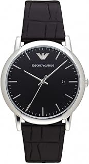 Emporio Armani Men's Three Hand Watch Stainless Steel Watch 43mm Case Size