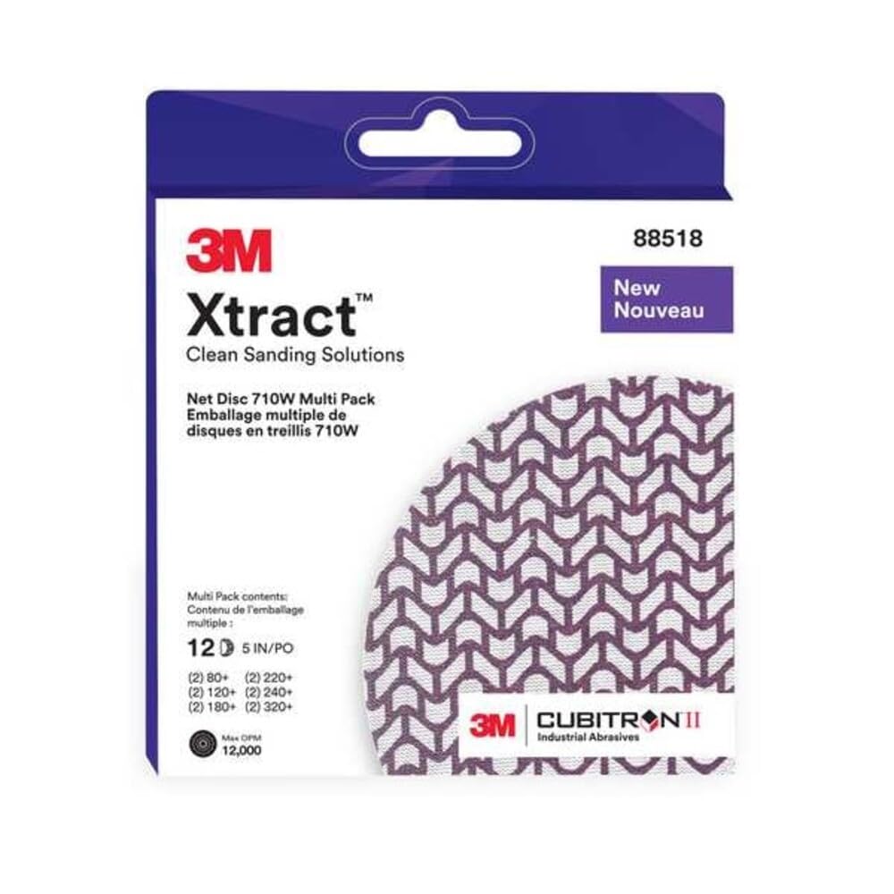 3M Xtract Cubitron II Net Disc, 710W, Multi-Grade, 5 in x NH, Die 500X | Multi-p