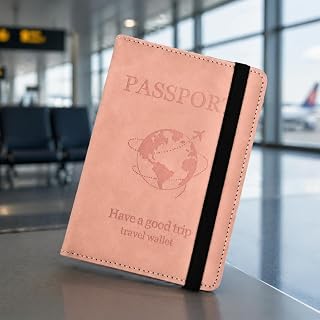 Passport Cover for Women Men Wallet with Card Slot Travel Accessory Document Organizer Purple 14.5 x 1 cm x 10 cm Classic
