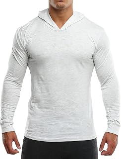 Men Gym Slim Long Sleeve Bodybuilding Hoodies Sports Top Shirts