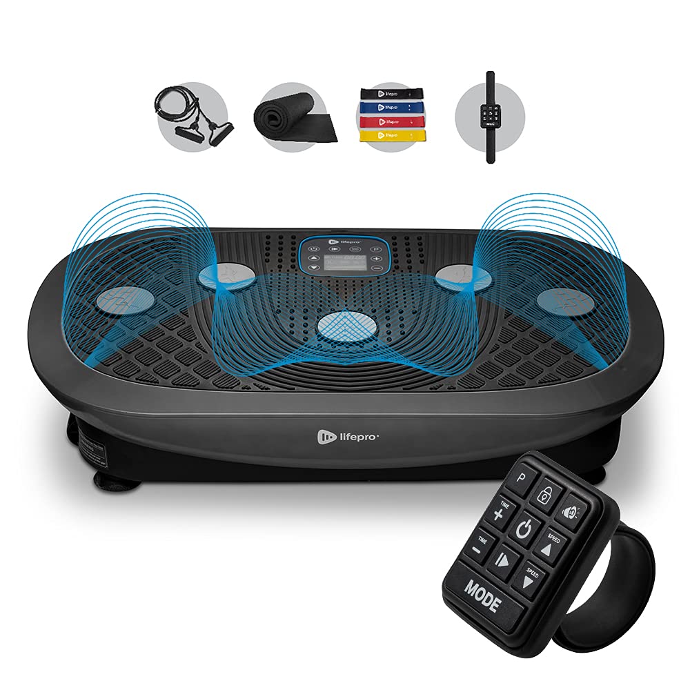 Rumblex Plus 4D Vibration Plate Exercise Machine - Triple Motor Oscillation, Lin