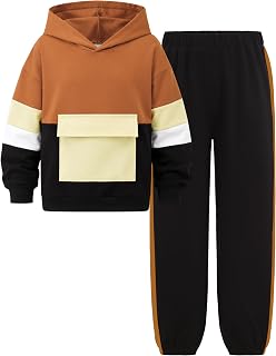GEMLON ボーイズ パーカー コントラスト スウェットシャツ スウェットパンツ ボーイズ 服 6-14歳