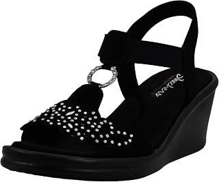 Skechers Women's Rumblers-Queen B Wedge Sandal