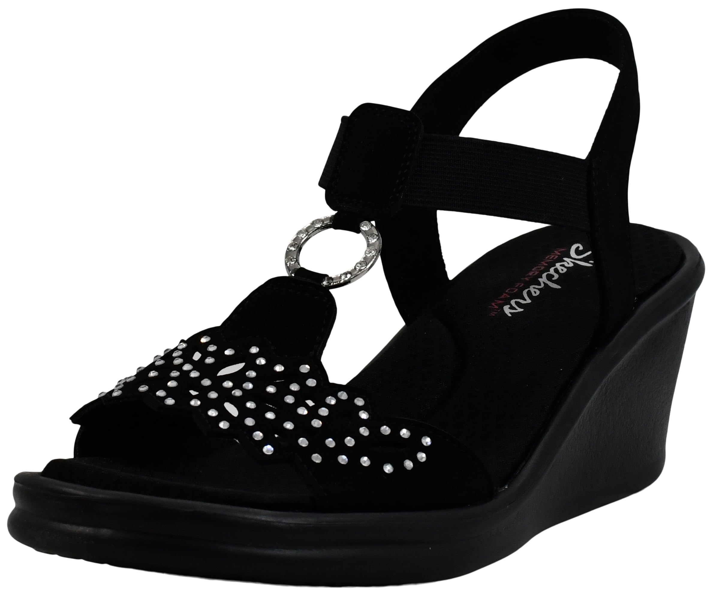 Skechers Women's Rumblers-Queen B Wedge Sandal