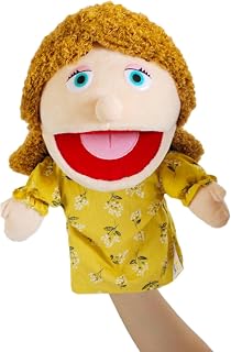 Family Hand Puppets - Soft Plush Toys | Movable Open Mouth | 11.8 Inch Glove Style Figure, Family Member Character Set, Soft Comfortable Fabric, for Teaching & Theater