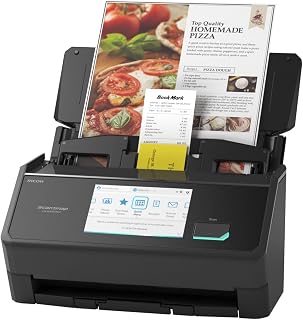 ScanSnap iX2500 Wireless or USB High-Speed Document Scanner, Black | Cloud Enabled | Photos & Receipts | Large Touchscreen | 100 page Auto Document Feeder | Mac or PC