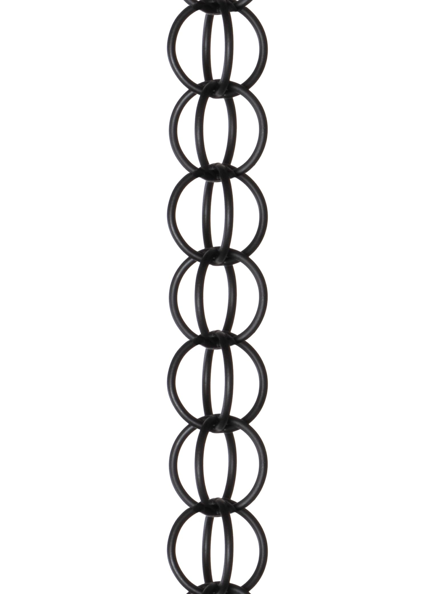 Monarch Rain Chains Aluminum Ring Black Rain Chains for Gutters – 8.5 ft Black D