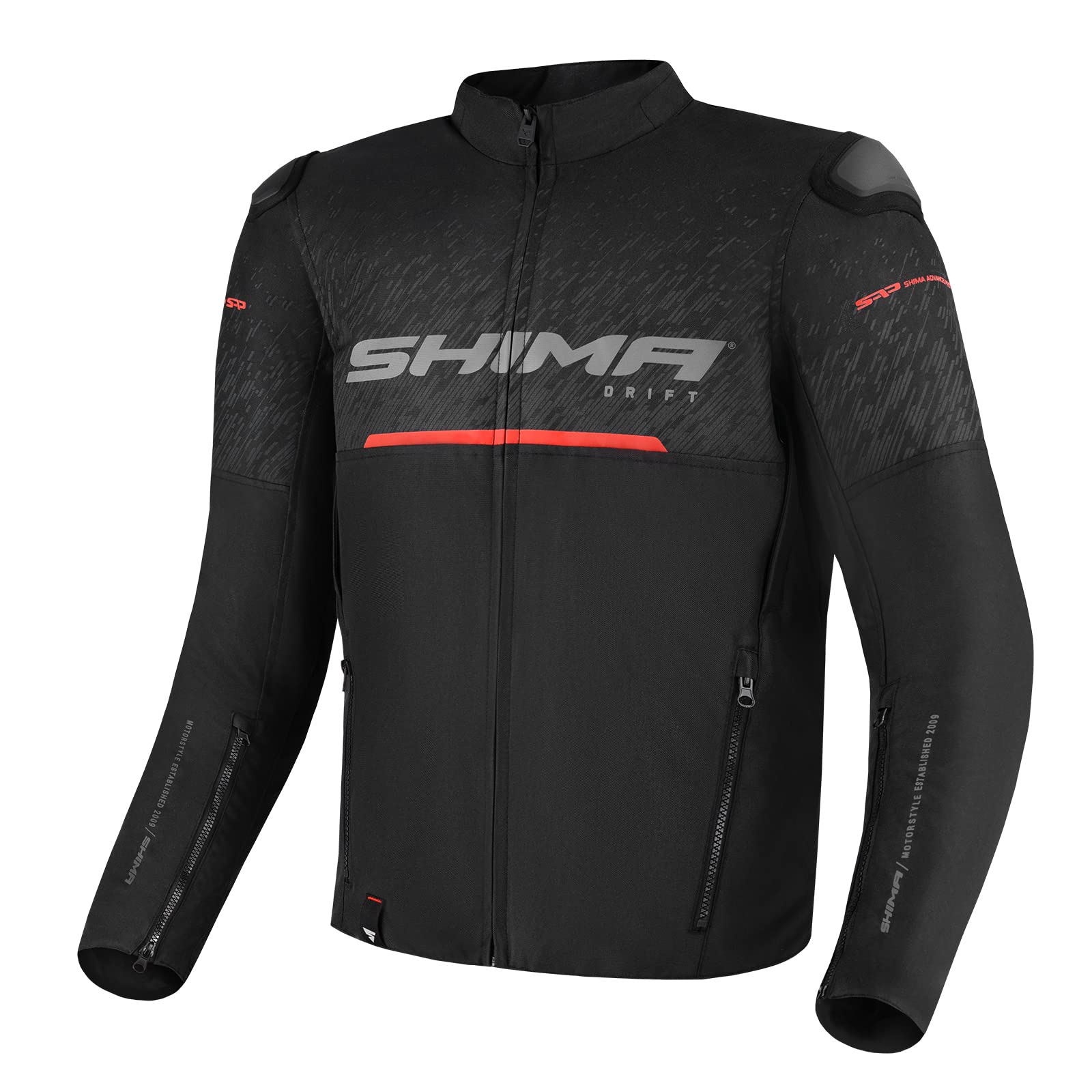 SHIMA DRIFT メンズバイクジャケット - 軽量 通気性 サマーメッシュ メンズ シティ バイカージャケット CEパッド付き
